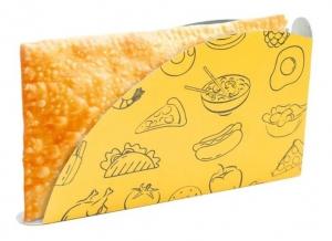 Embalagem Delivery Pega Pastel/ Tapioca Interior Aluminizado - Pacote com 100 Unidades Cartão 250grs 16 x 2,5 x 9 cm (Comprimento x Largura x altura) Estampa Preta / Amarela / Kraft Liso / Estampa Xadrez Revestimento Interno Laminado Corte e Vinco 